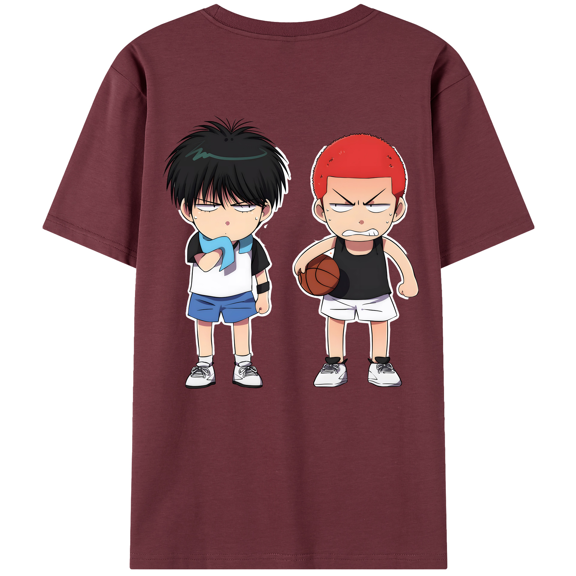 SLAM DUNK／スラムダンク 綿100％半袖Tシャツ（背面プリント）